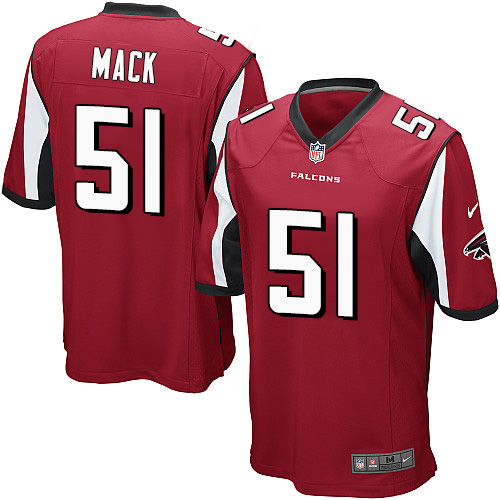 Nike Falcons #51 Alex Mack Red Team Color Youth Stitched NFL Elite Jersey - Click Image to Close